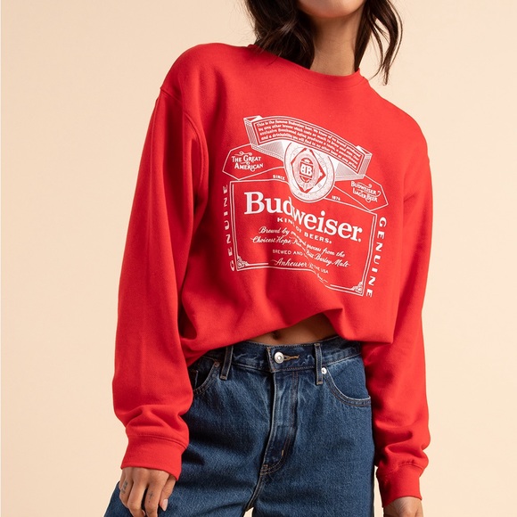 Tilly's Tops - Tilly’s BREW CITY Budweiser Womens Crewneck Sweatshirt size XL
